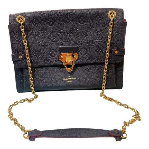 Louis Vuitton Vavin Handbag Monogram Empreinte Leather PM NAVY BLUE - Picture 5 of 6